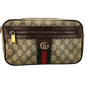 Gucci Beige and Brown Canvas Bag